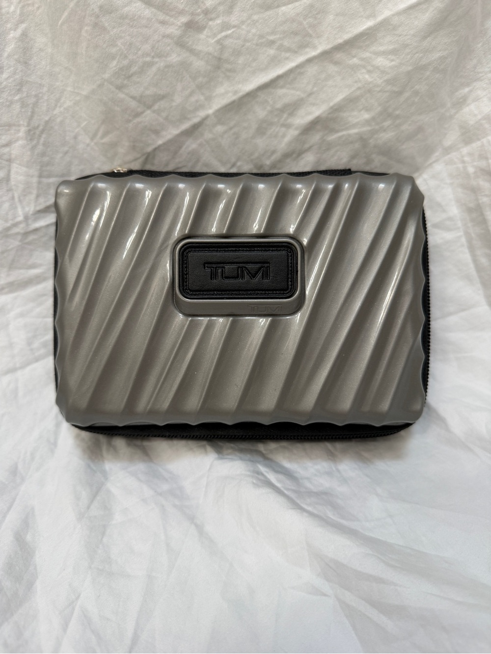 Unisex Tumi Mini Grey Hard Shell Travel Case. One size.